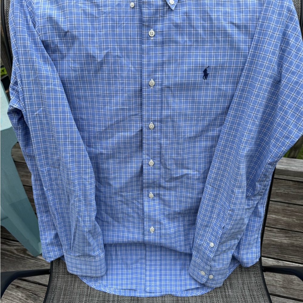 Ralph Lauren Blue Casual Button Down Shirt